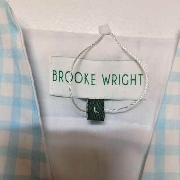 Brooke Wright Lucy Dress LIMITED COLLECTION Light Blue White Check Gingham - Picture 10 of 14